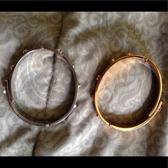 Auth Michael Kors Bangles Duo Rose Gold Silver EUC - Picture 8 of 8